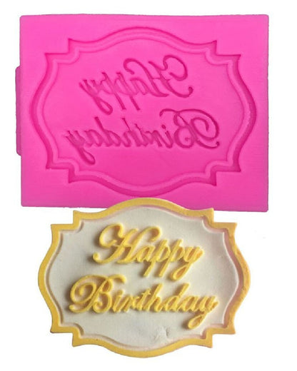 SILICON HAPPY BIRTHDAY FRAME MOLD