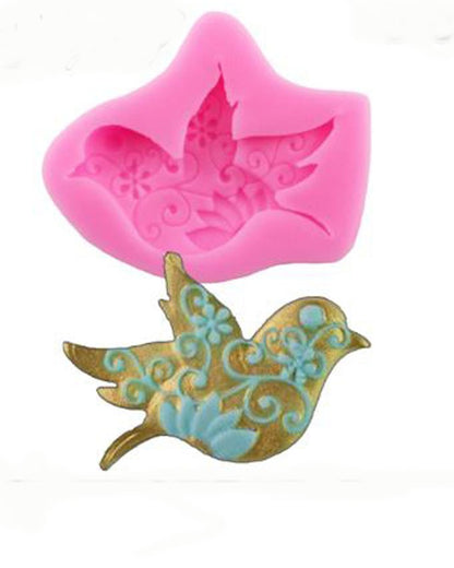 SILICON DOVE FONDANT MOLD