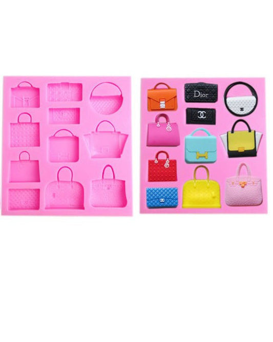 SILICON HANDBAGS PURSE FONDANT MOLD