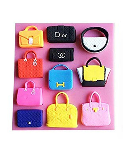SILICON HANDBAGS PURSE FONDANT MOLD