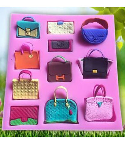 SILICON HANDBAGS PURSE FONDANT MOLD