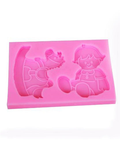 SILICON BABY HORSE CRADLE FONDANT MOLD