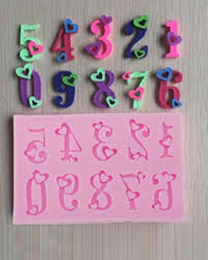 SILICON FUNKY NUMBER FONDANT MOLD