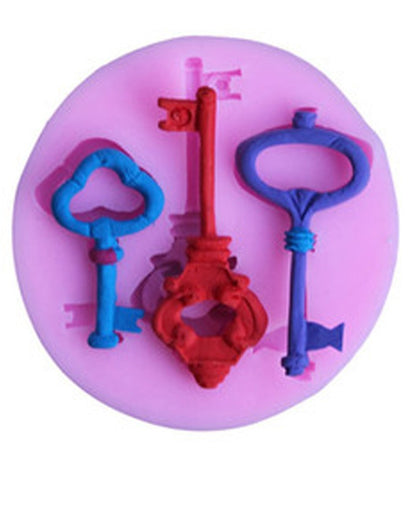 SILICON SMALL ROYAL KEY FONDANT MOLD