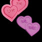 SILICON MR AND MRS HEART FONDANT MOLD