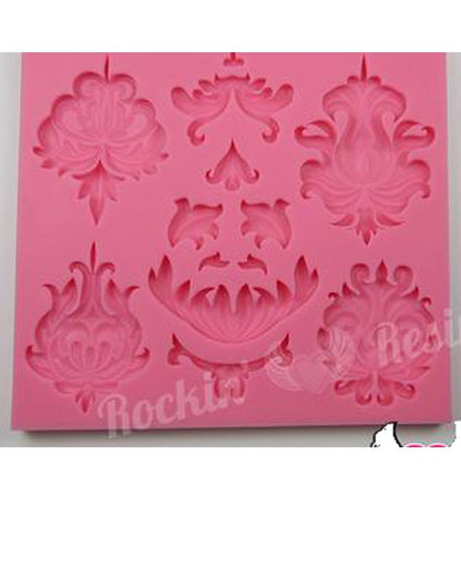 SILICON BEST DAMASK FONDANT MOLD