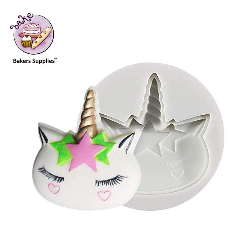 Silicon Cute Unicorn Star Fondant Mold