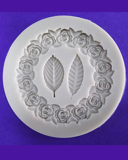 Silicon Rose Necklace Leaf Fondant Mold Size 8.5 cm