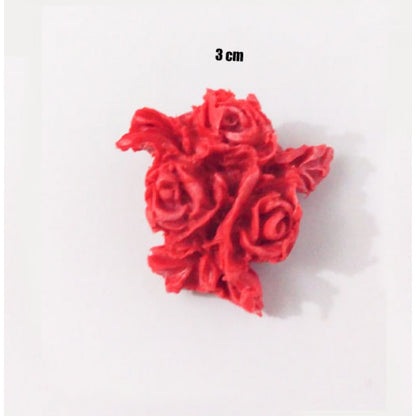 SILICON MINI 3 ROSE BOUQUET FONDANT MOLD