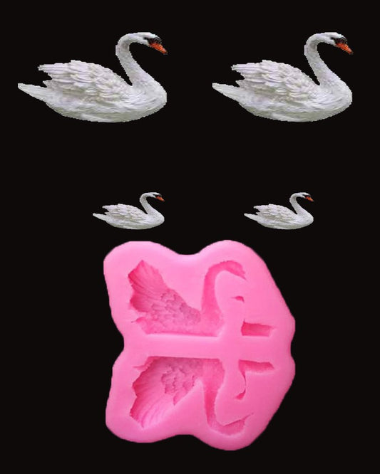 SILICON BEAUTIFUL SWAN FONDANT MOLD