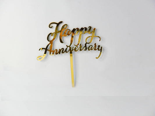 Express Golden Happy Birthday Cake Topper