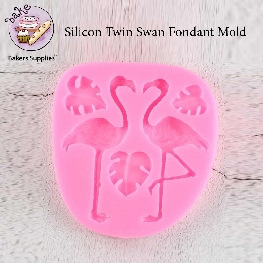 Silicon Twin Swan Fondant Mold