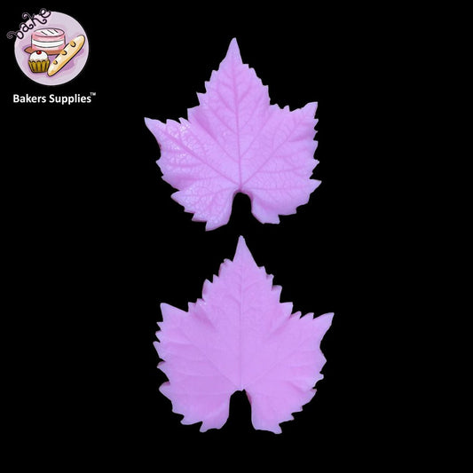 Silicon Maple Leaf Veiner Fondant Mold 2 Pieces