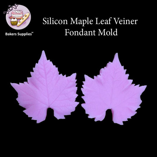 Silicon Maple Leaf Veiner Fondant Mold 2 Pieces