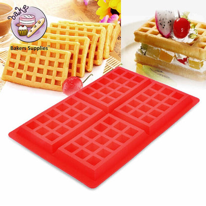 Silicon Waffle Mold 4 Cavity