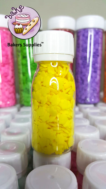 4mm Solid Yellow Flower Sprinkle Confetti