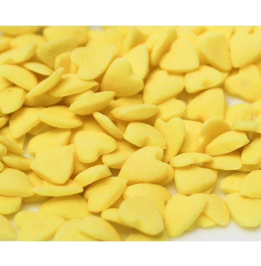 7mm Yellow Hearts Sprinkle Confetti