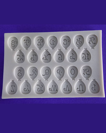 Silicon Royal Alphabet Balloon Fondant Mold Size 15×10 cm