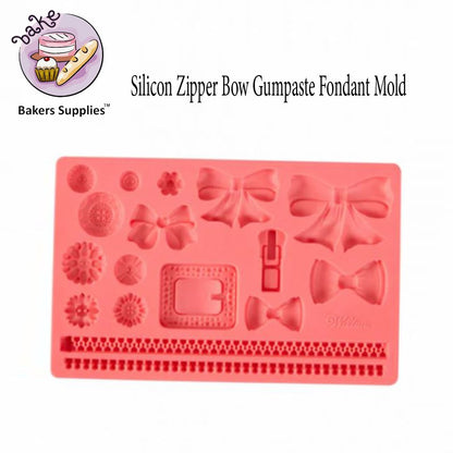 Silicon Zipper Bow Gumpaste Fondant Mold